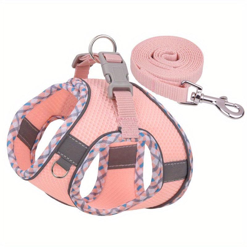 Reflective Nylon Pet Dog Harness No Pull Adjustable Outdoor Walking Collar