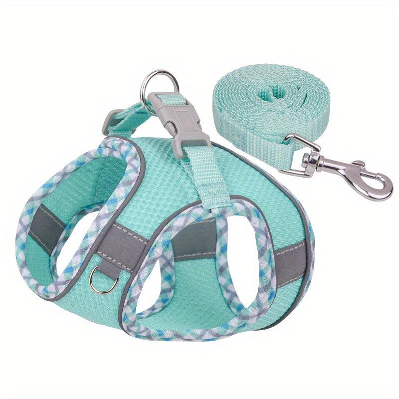 Reflective Nylon Pet Dog Harness No Pull Adjustable Outdoor Walking Collar