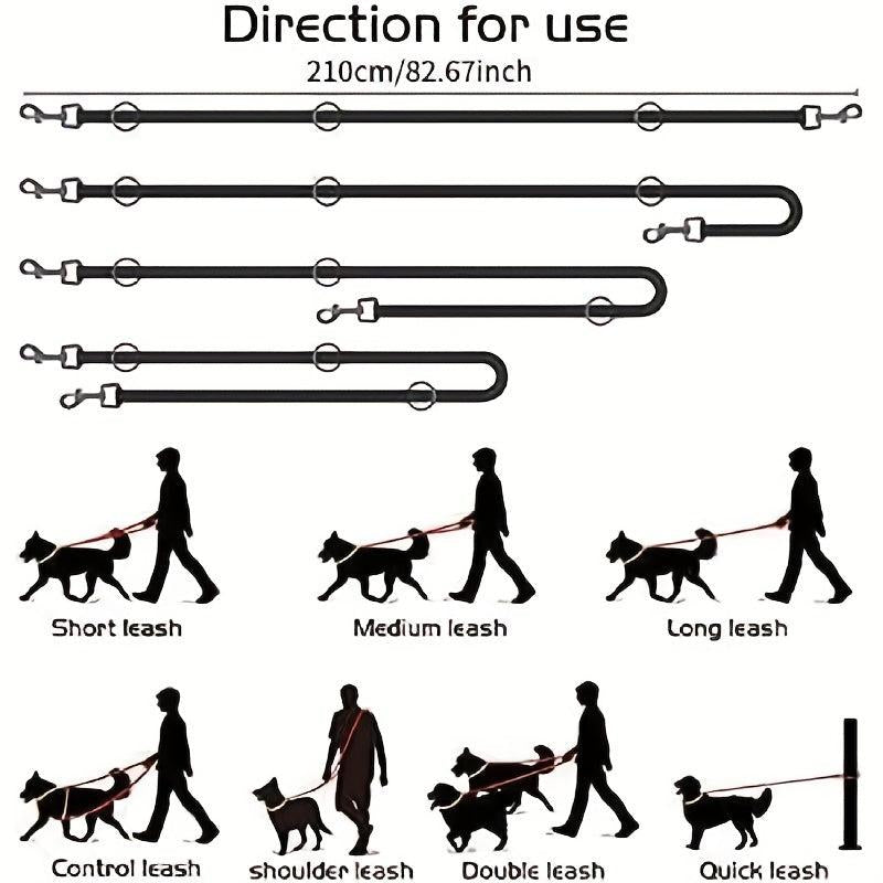 Adjustable Nylon Dog Lead for Small and Medium Dogs