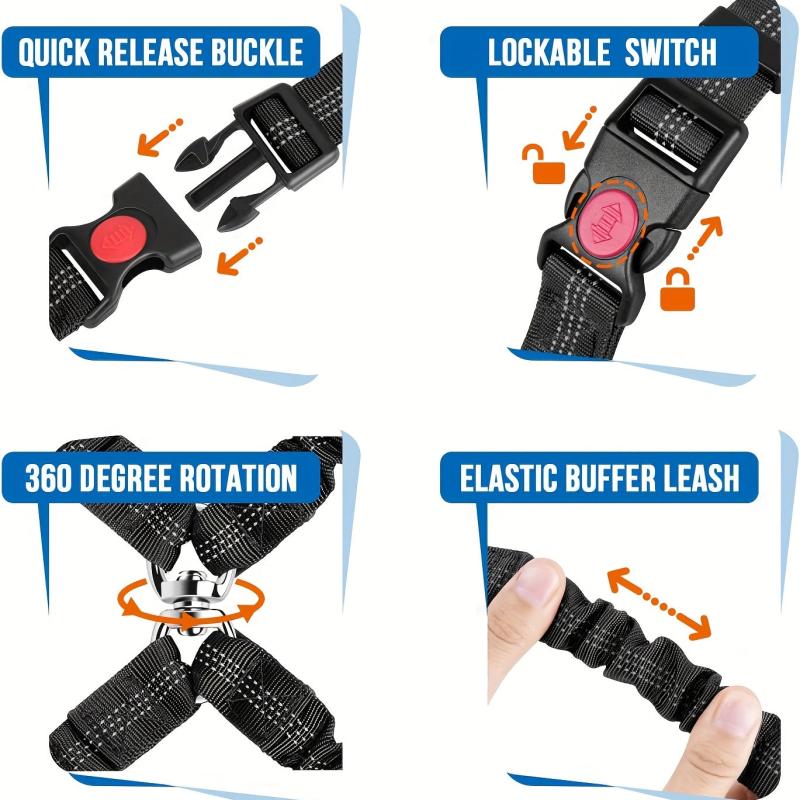 Dual Dog Seat Belt Headrest Restraint for Safe Travel