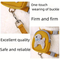 Adjustable Pet Vest with Backpack for Small and Medium Dogs