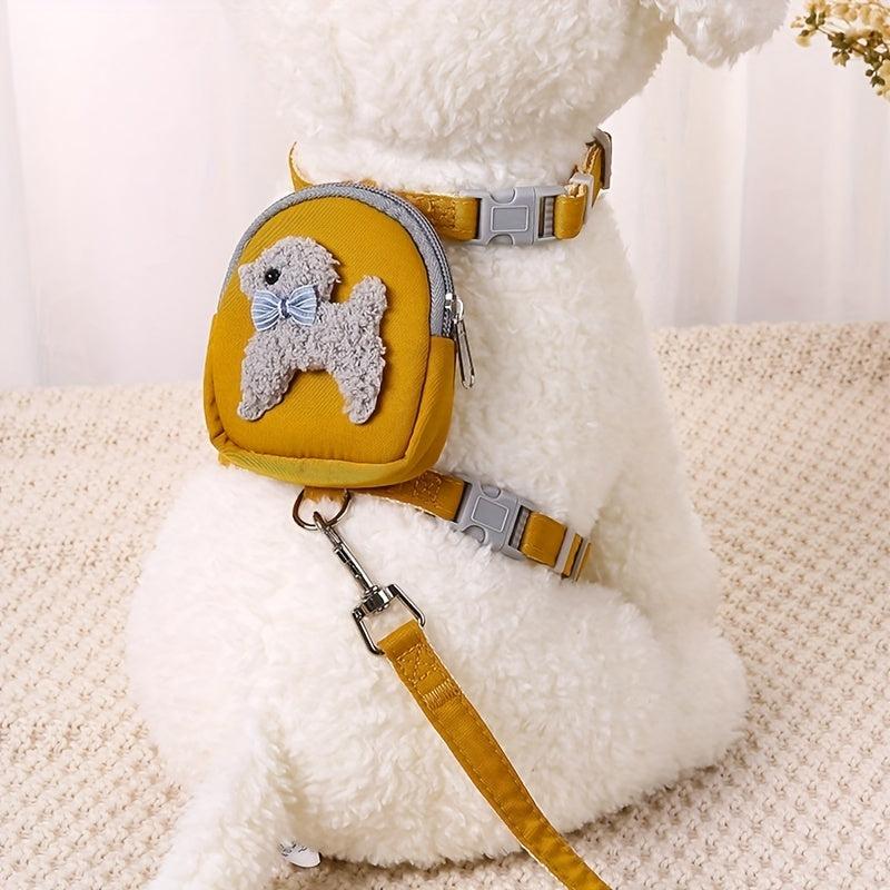 Adjustable Pet Vest with Backpack for Small and Medium Dogs