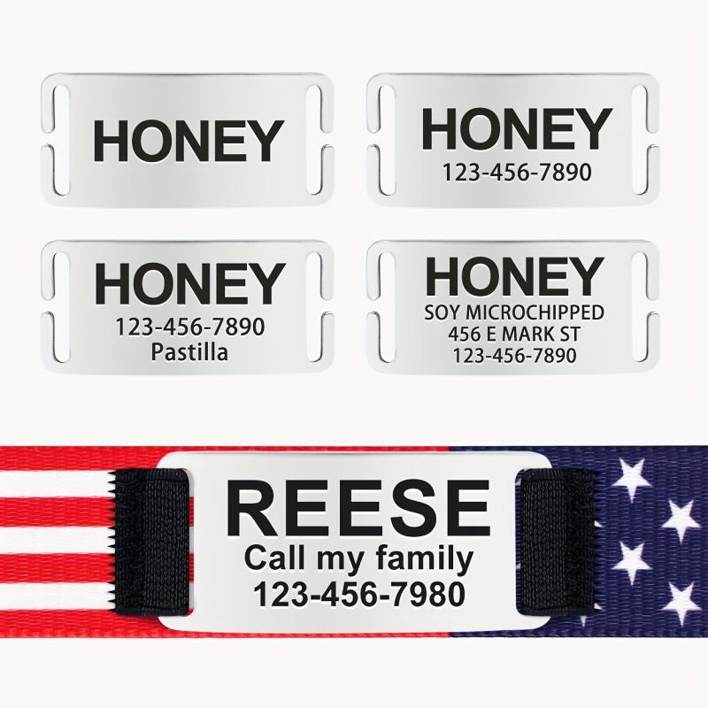 Custom Boho Floral Dog Collar w/ Slide On Name Plate