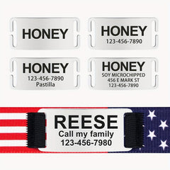 Custom Boho Floral Dog Collar w/ Slide On Name Plate