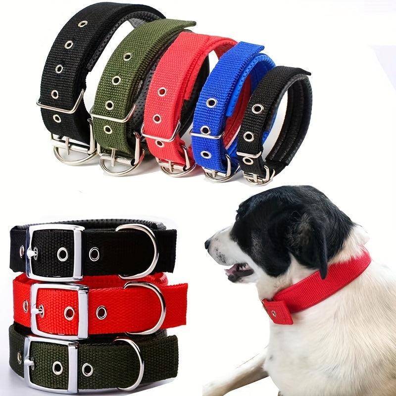 Adjustable Nylon Dog Collar Soft Durable Puppy Collars for Small Medium Large