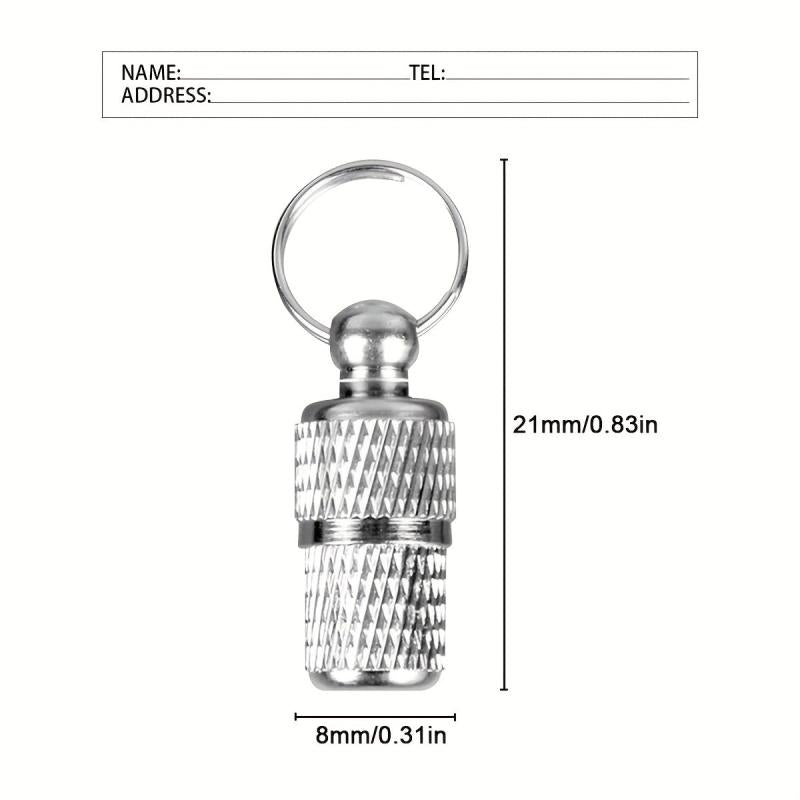Personalized Brass Dog Tag with Address and Name Label