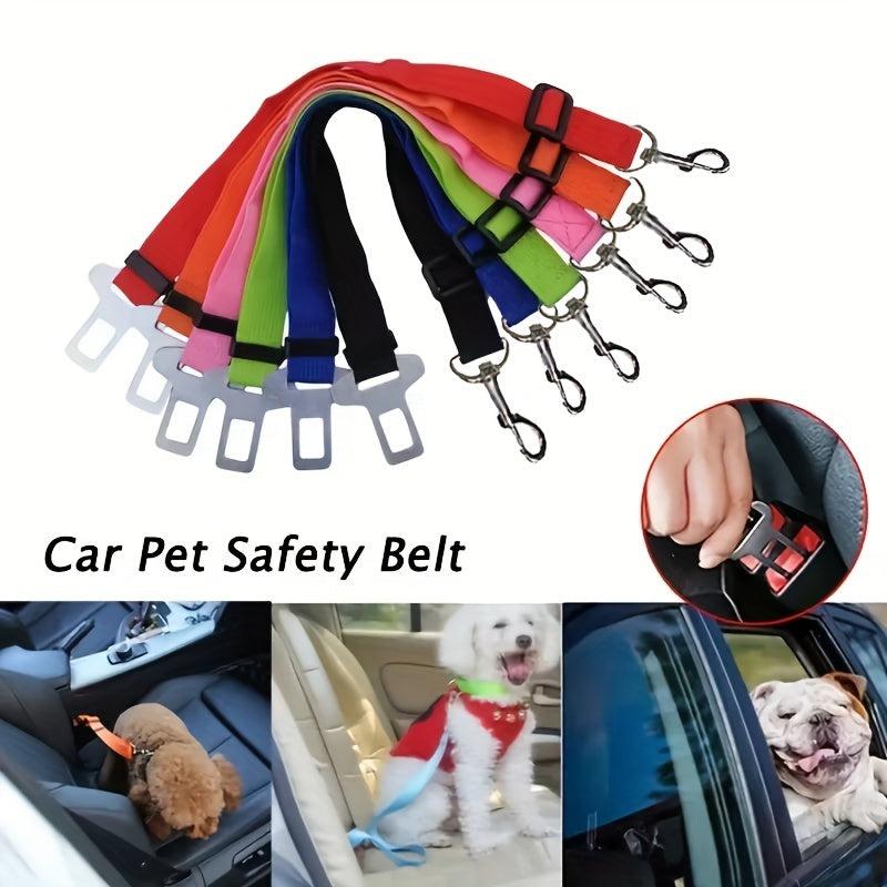 Adjustable Vehicle Safety Seatbelt for Pets - Car Dog Cat Harness