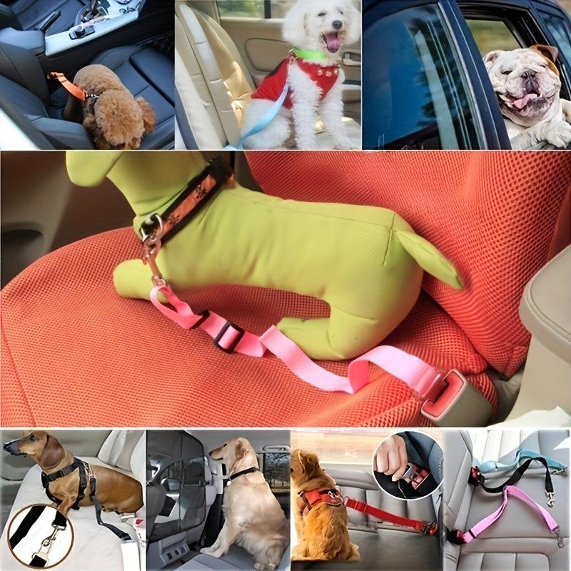 Adjustable Vehicle Safety Seatbelt for Pets - Car Dog Cat Harness