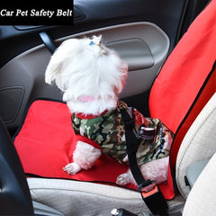 Adjustable Vehicle Safety Seatbelt for Pets - Car Dog Cat Harness