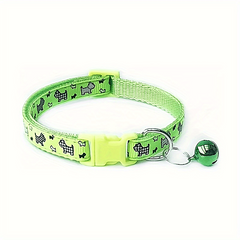 Adjustable Polyester Cat & Dog Collars with Bells