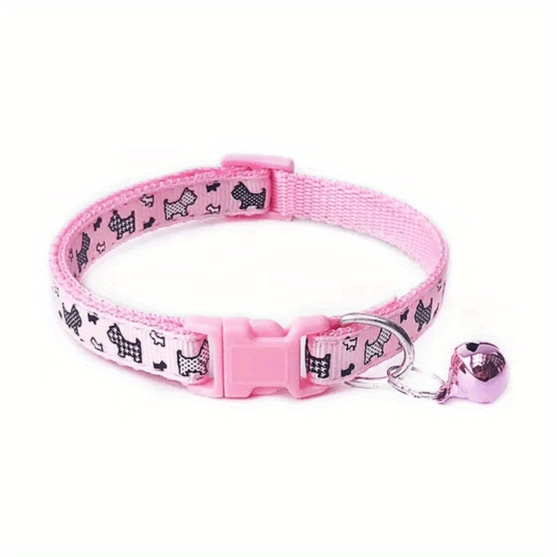 Adjustable Polyester Cat & Dog Collars with Bells