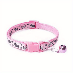 Adjustable Polyester Cat & Dog Collars with Bells