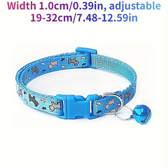 Adjustable Polyester Cat & Dog Collars with Bells