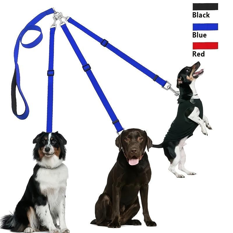 3 in 1 Nylon Dog Leash with Padded Handle for Outdoor Walking