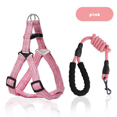 Adjustable Dog Vest Traction Rope Set for Small Medium Large Dog