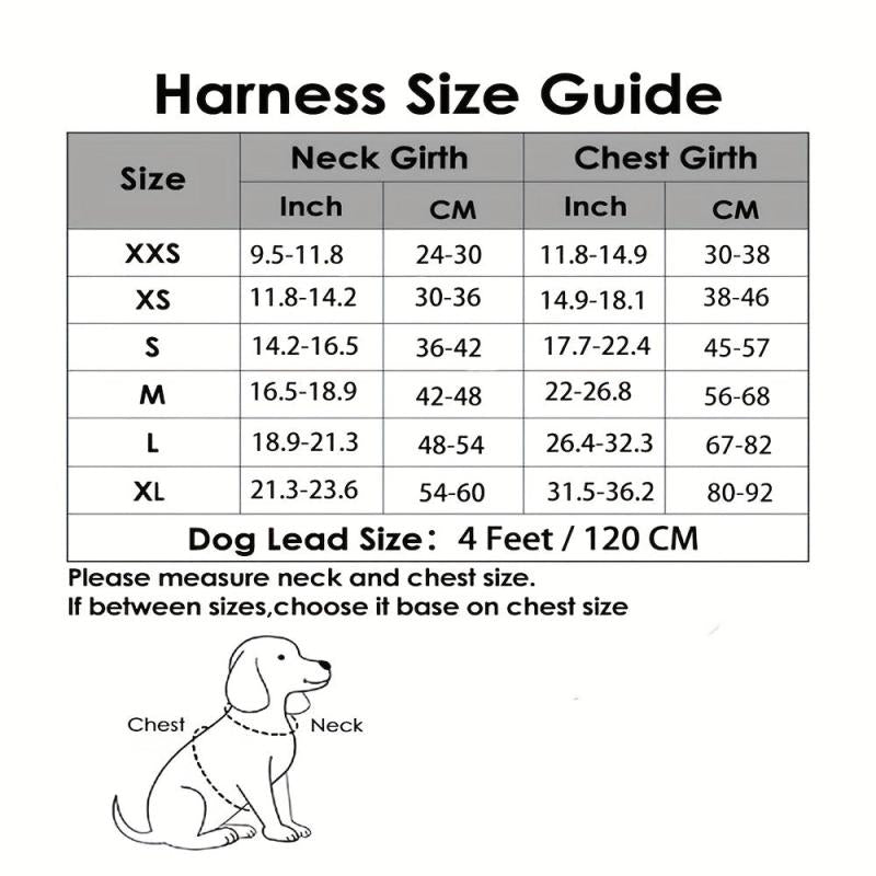 Reflective Padded Dog Vest Harness Set
