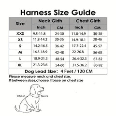 Reflective Padded Dog Vest Harness Set