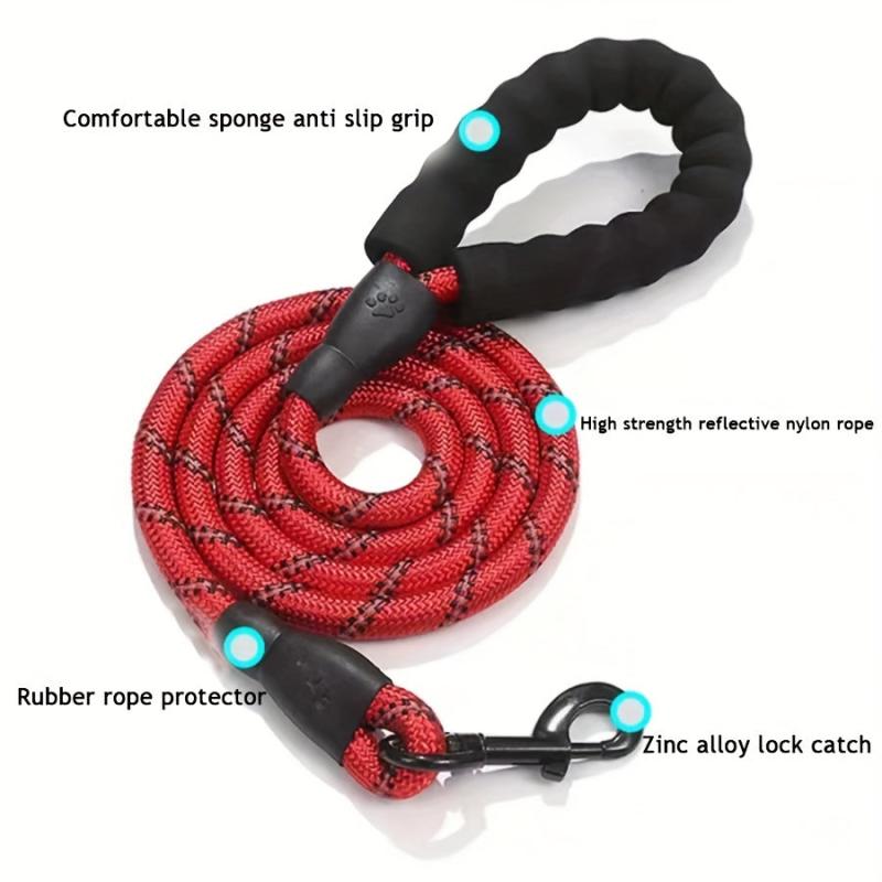 Reflective Dog Leash Nylon Rope for Small Medium Dogs