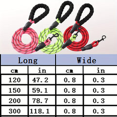 Reflective Dog Leash Nylon Rope for Small Medium Dogs