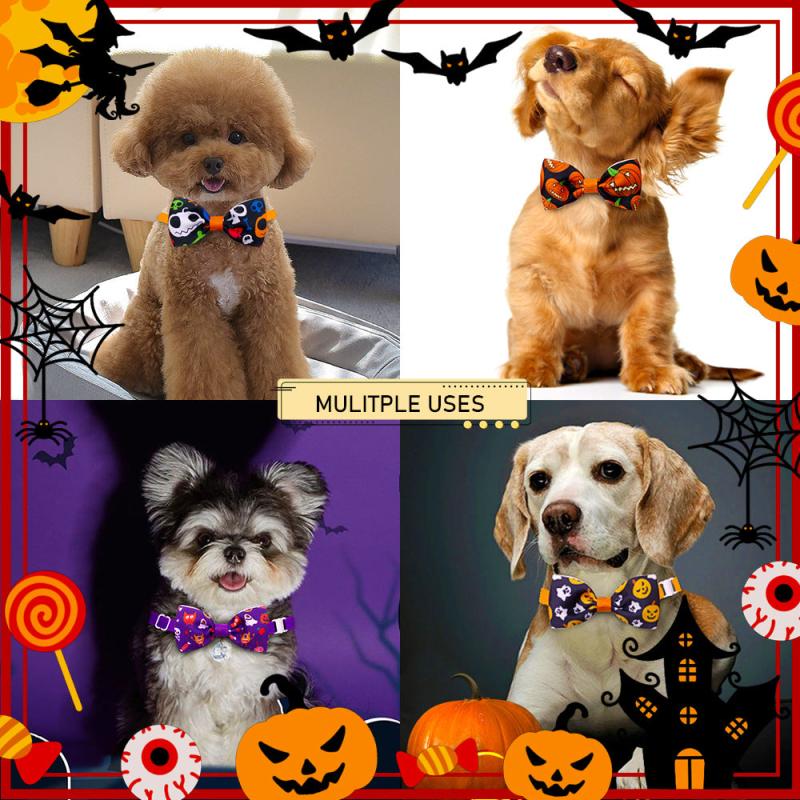 10pcs Adjustable Pet Bow Tie Halloween Costume for Dogs Cats