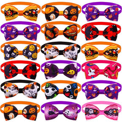 10pcs Adjustable Pet Bow Tie Halloween Costume for Dogs Cats