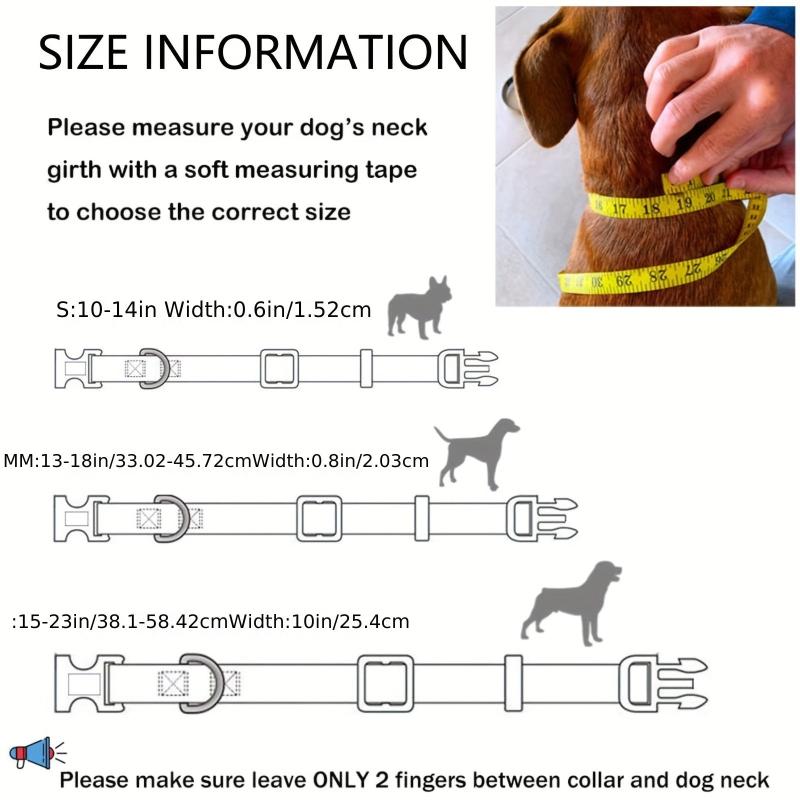 Adjustable Flower Pattern Dog Collar for Small Medium Large Dogs