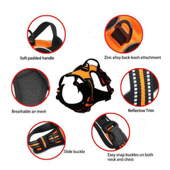 No Pull Dog Harness Adjustable Padded Vest  Small Medium & L