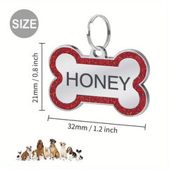 Engraved Bone Dog Tag Personalized Pet ID Tags