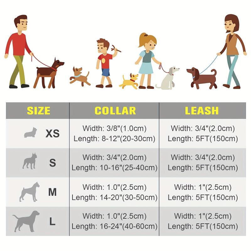 Reflective Dog Leash & Collar Set for Safety & Visibility