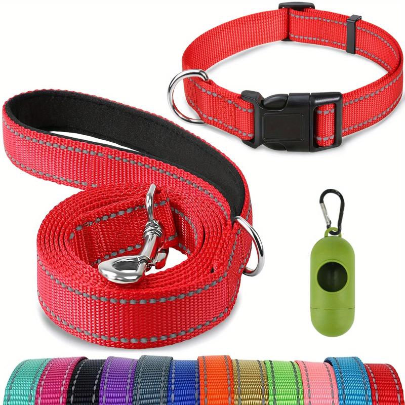 Reflective Dog Leash & Collar Set for Safety & Visibility