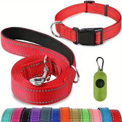 Reflective Dog Leash & Collar Set for Safety & Visibility