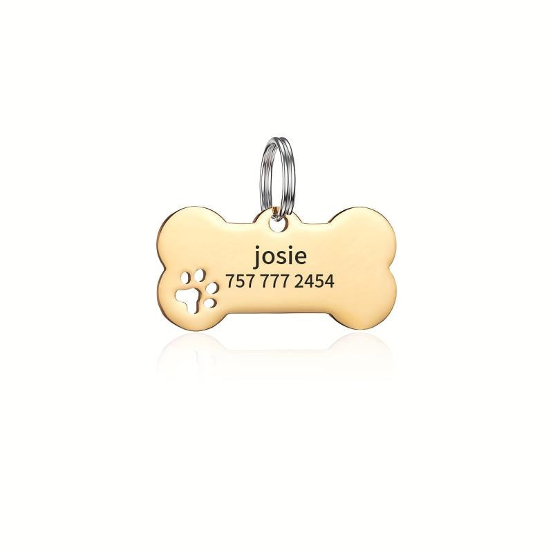 Personalized Pet ID Tag Engraving Dog Name Tag Shape Pet Name Plate Anti lost