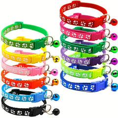 12Pcs Soft Puppy Whelping Collars With Bells Adjustable Reusable Dog Collar