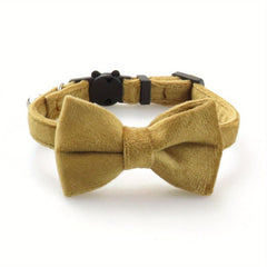 Adjustable Pet Collar with Bell and Bow Tie for Cats and Puppies