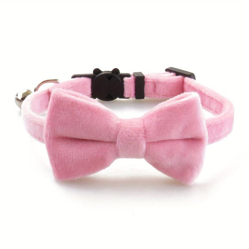 Adjustable Pet Collar with Bell and Bow Tie for Cats and Puppies