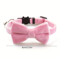 Adjustable Pet Collar with Bell and Bow Tie for Cats and Puppies