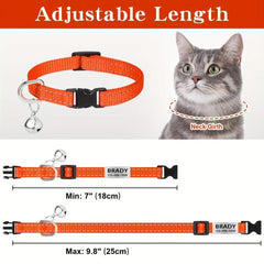 Stylish Reflective Cat Collar with Bell