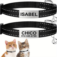 Stylish Reflective Cat Collar with Bell