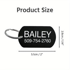 Custom Engraved Dog Tag Slide On Pet ID Tag