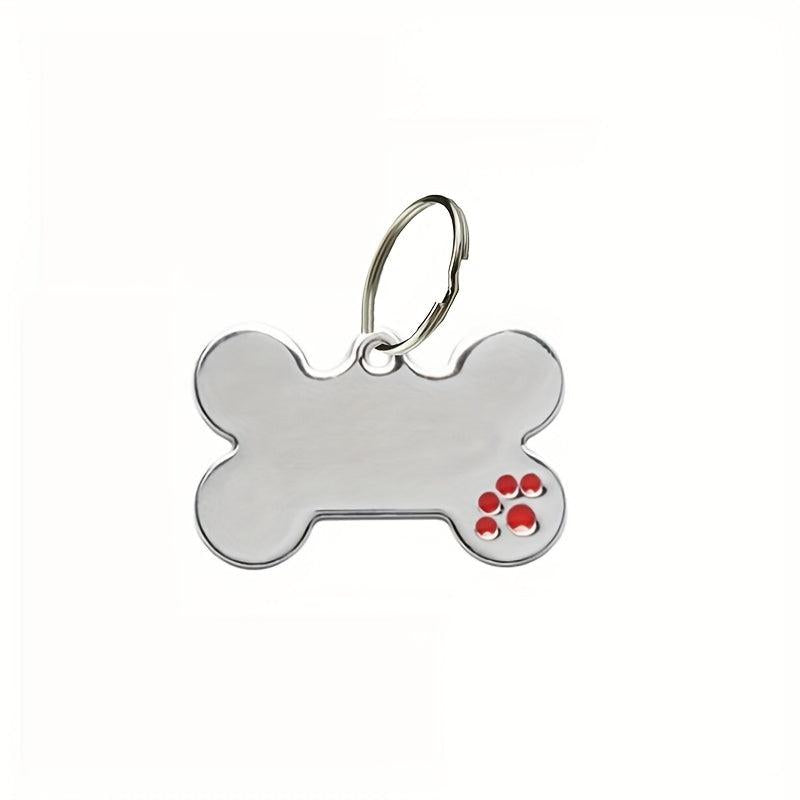 Stylish Alloy Bone Shaped ID Tag for Pet Safety