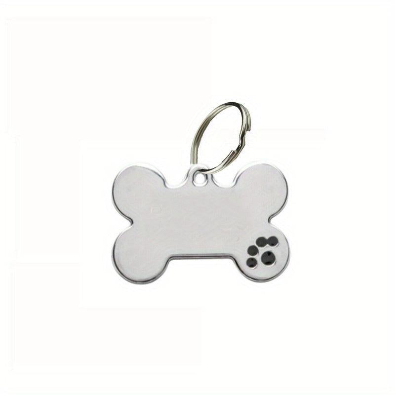 Stylish Alloy Bone Shaped ID Tag for Pet Safety