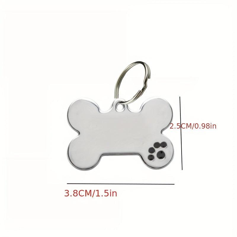 Stylish Alloy Bone Shaped ID Tag for Pet Safety