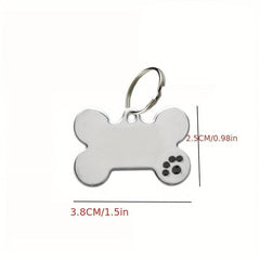 Stylish Alloy Bone Shaped ID Tag for Pet Safety