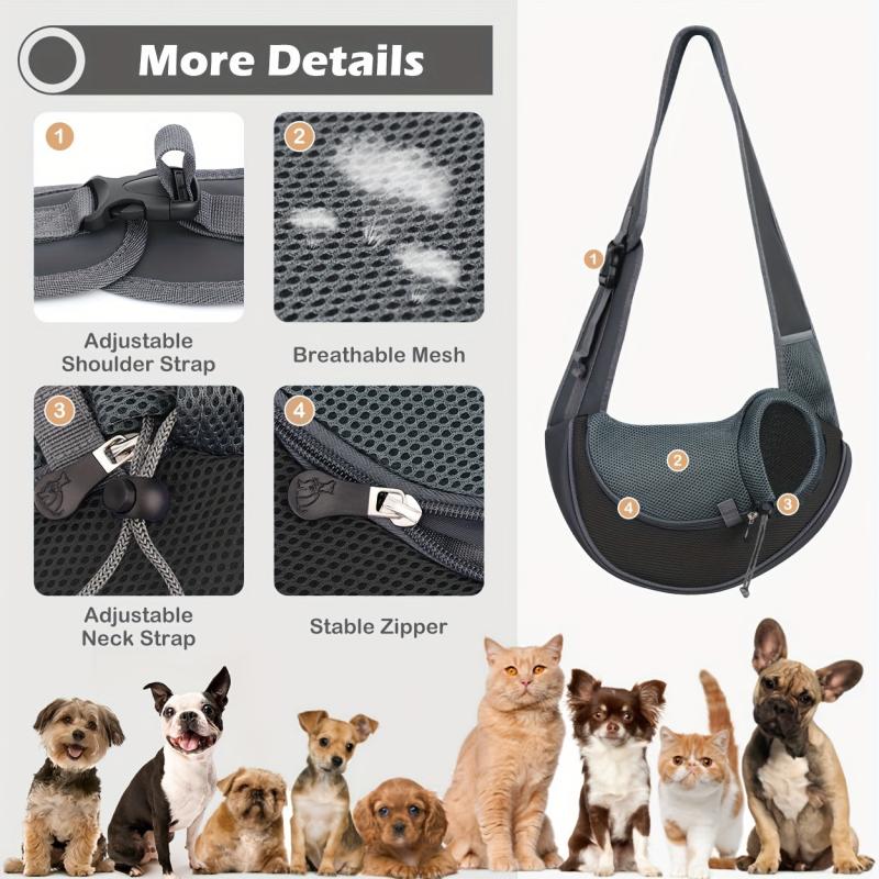 Taglory Pet Backpack Cat And Dog Travel Portable Messenger Shoulder Bag