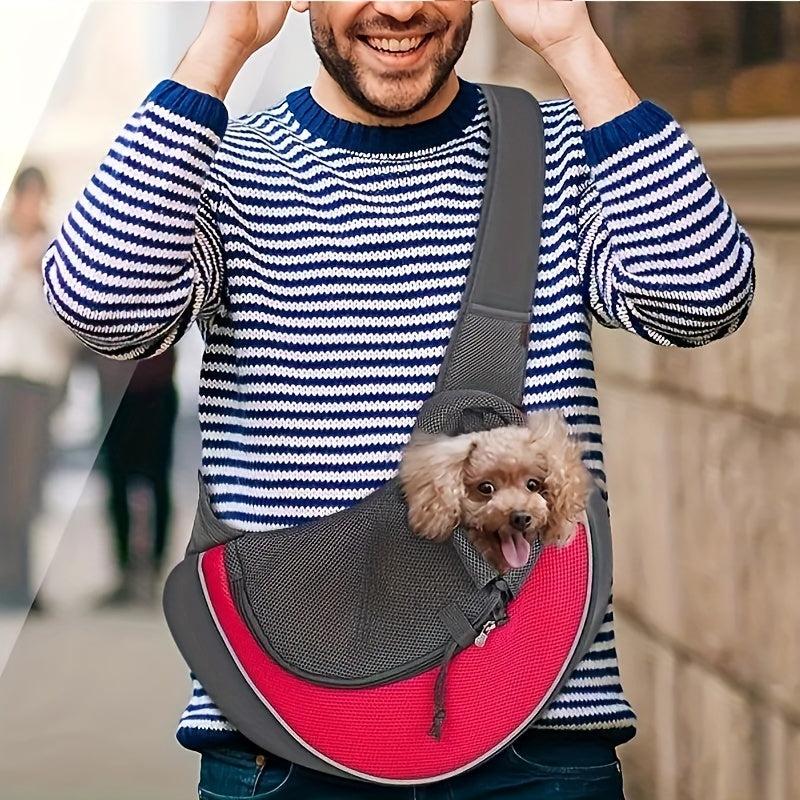 Breathable Dog Sling Carrier Portable Travel Pet Sling Shoulder Bag