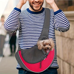 Breathable Dog Sling Carrier Portable Travel Pet Sling Shoulder Bag