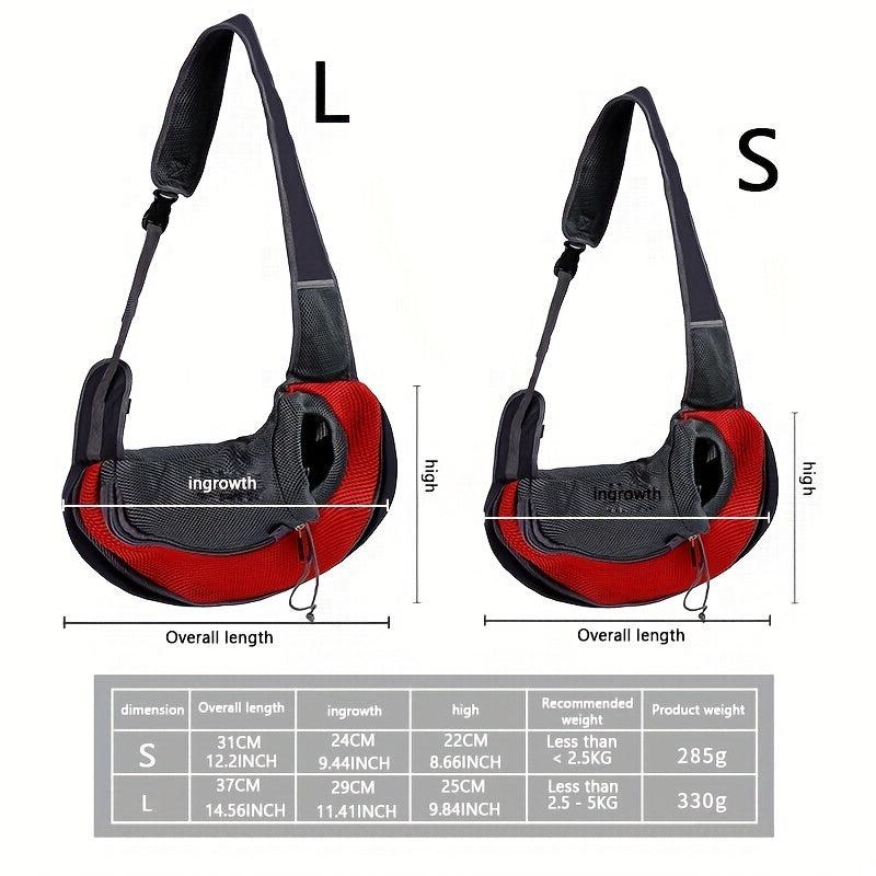 Breathable Dog Sling Carrier Portable Travel Pet Sling Shoulder Bag
