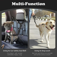 Adjustable Dog Harness Car Safety Rope Pet Seat Belt Traction Rope
