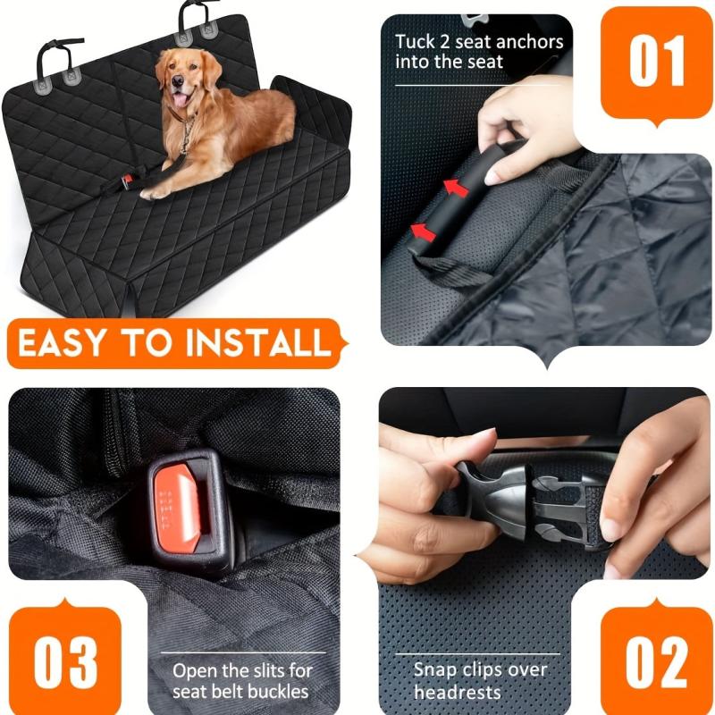 Waterproof Dog Car Seat Cover - Protect Your Car Seats from Pet Hair & Messes