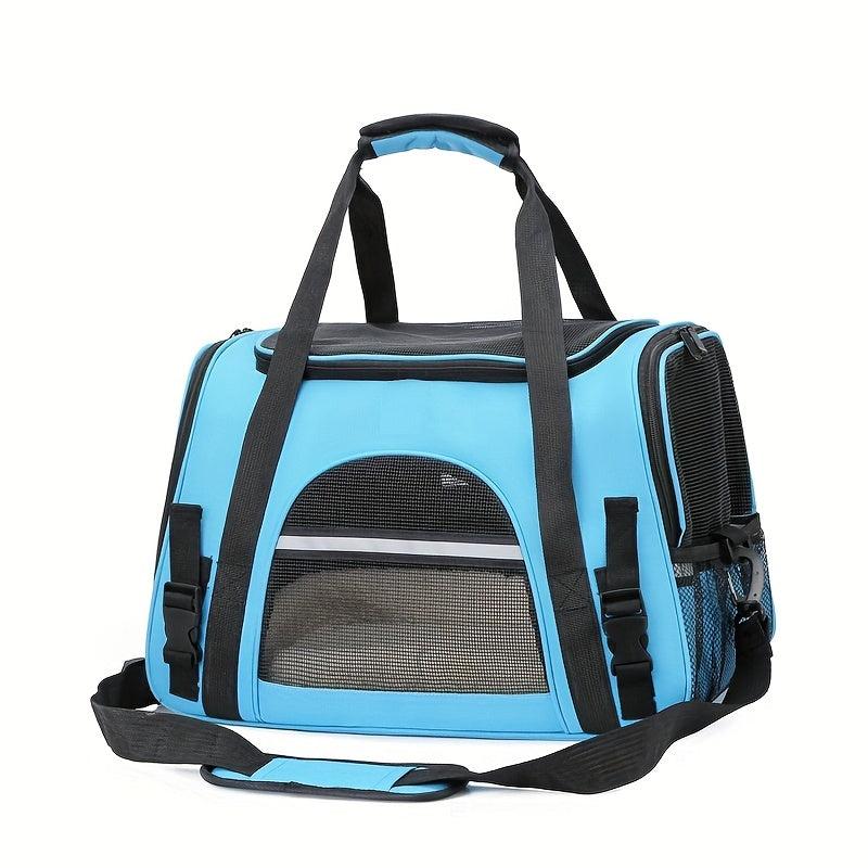 Portable Pet Carrier Bag with Plush Mat for Small Dogs and Cats